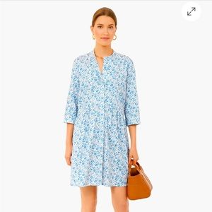 NWT Tuckernuck Classic Blue Ditsy Royal Shirt Dress XS